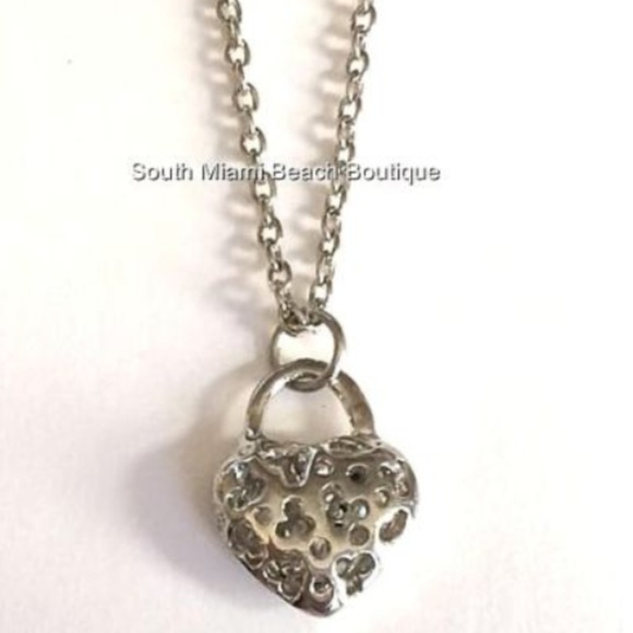 Mickey Mouse Ears Heart Necklace Crystal Disney 18-21" Valentines Day Gift - Picture 2 of 8